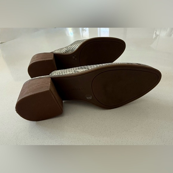 Lucky Brand Lideton Slingback Booties Leather Gray Snakeskin Print Womens 8.5‎ - Picture 4 of 9